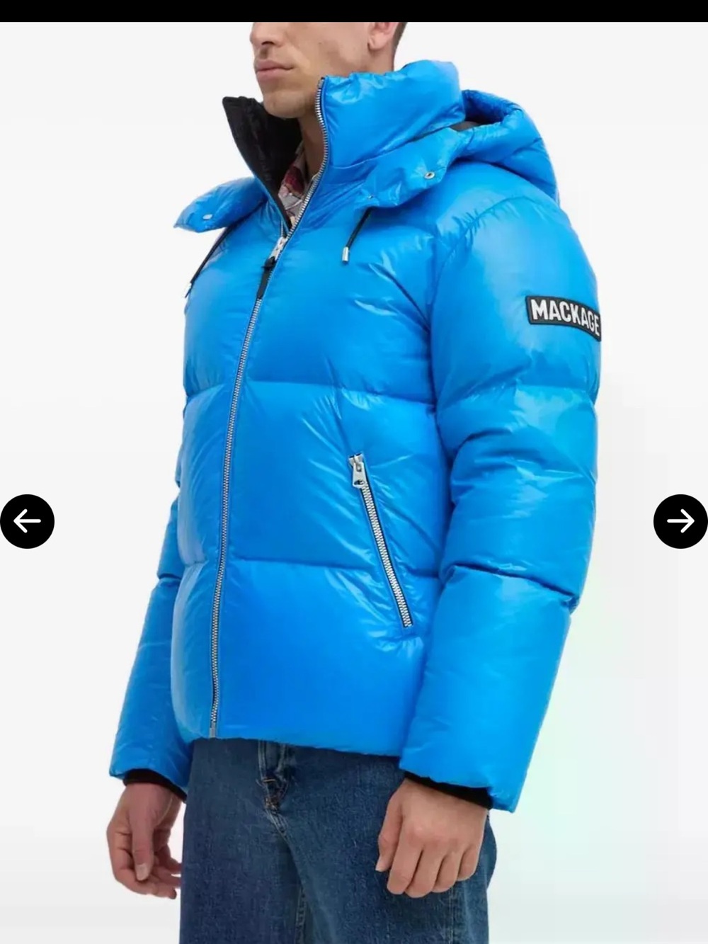 Mackage Men's Bright Blue Puffer Jacket